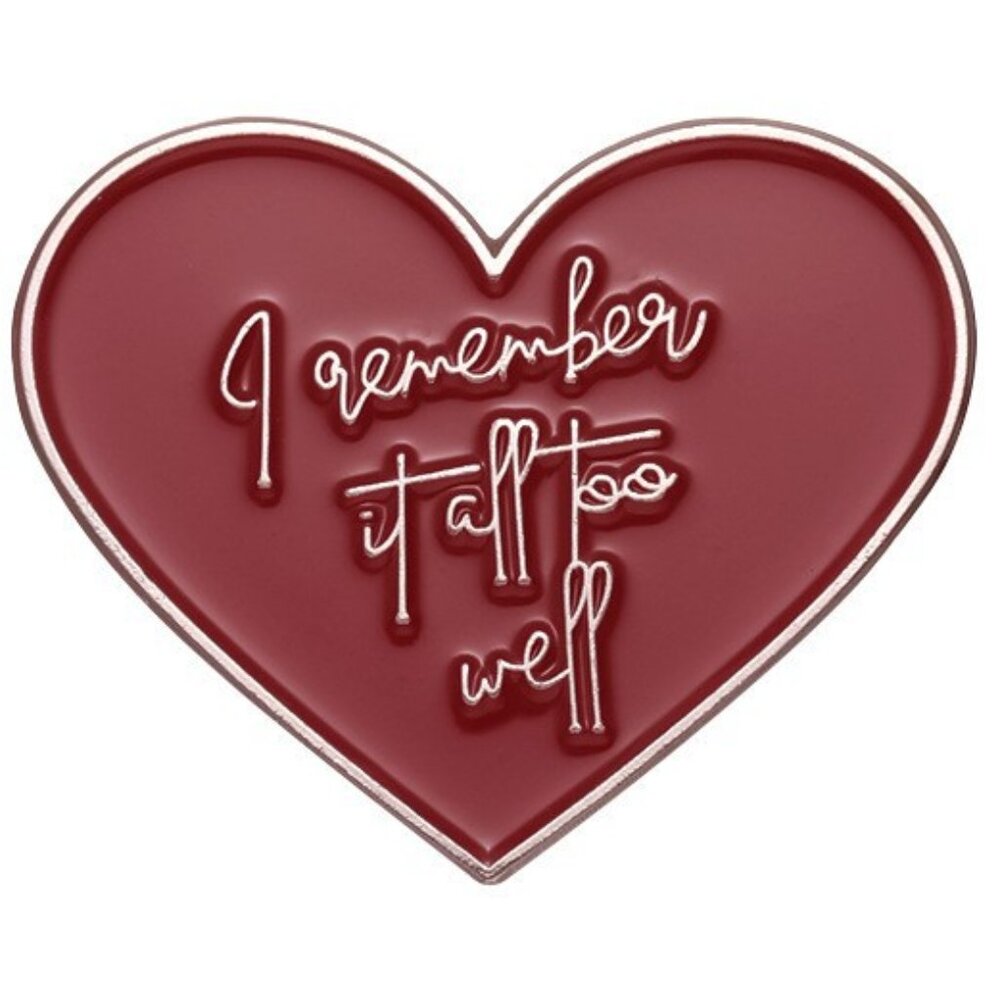 Red Heart Enamel Pin – “I Remember It All Too Well” Quote – Taylor-Inspired